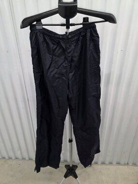 Champion Track Pants Black M Nylon Polyester Windbreaker Drawstring